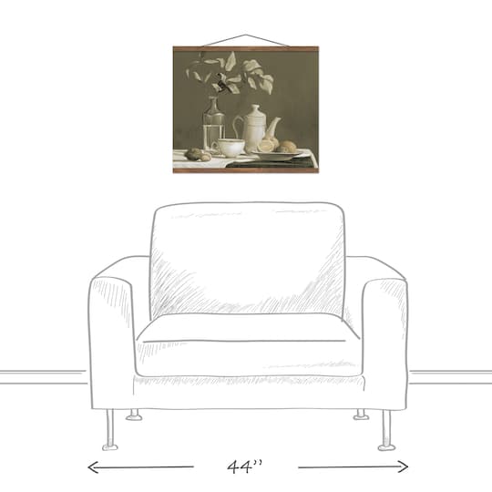 Antique Still Life Teak Hanging Canvas